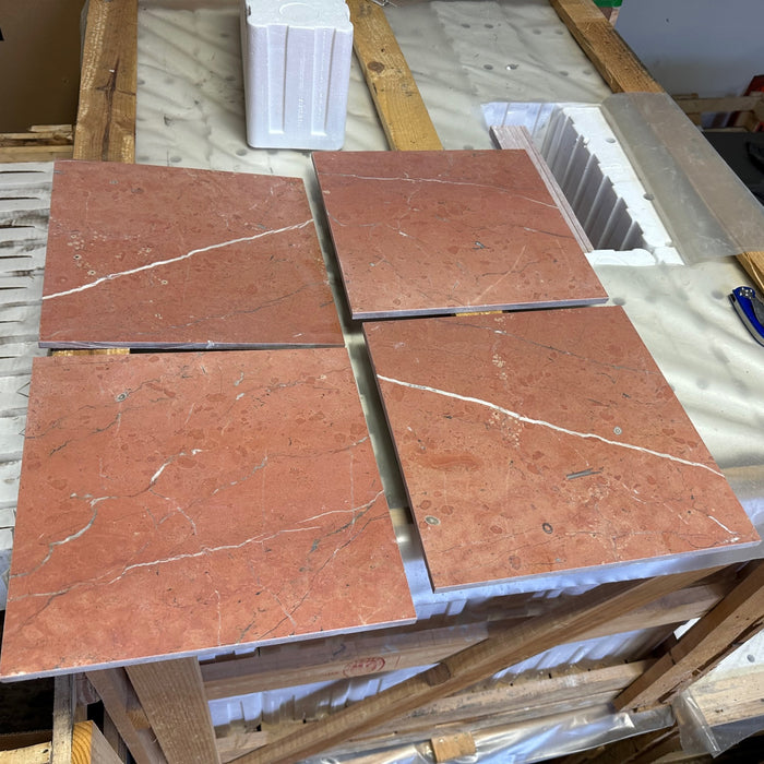 Rojo Alicante Marble Tile - Honed