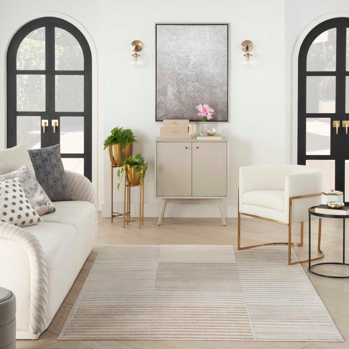 Splash Polypropylene & Polyester BGESV Beige Silver