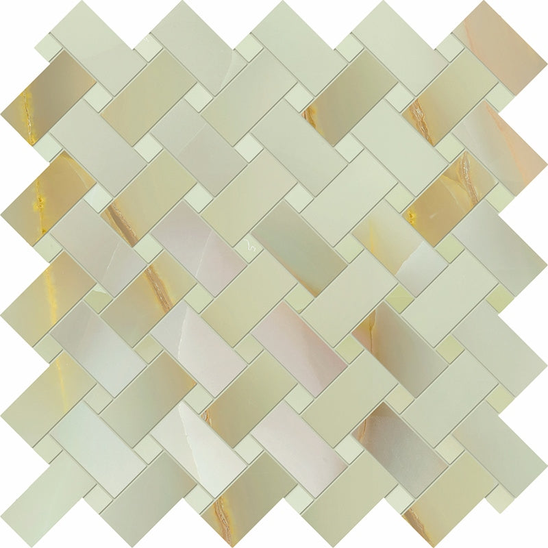 Imperial Onyx Giada Porcelain Mosaic - Brick