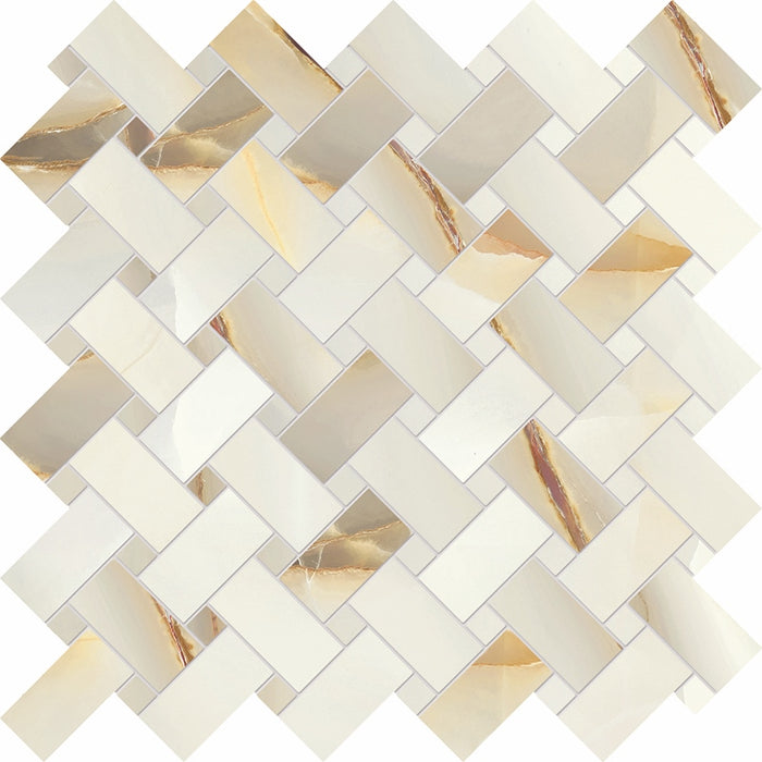 Imperial Onyx Perla Porcelain Mosaic - Brick