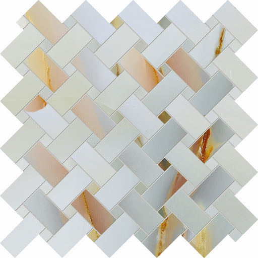 Imperial Onyx Turchese Porcelain Mosaic - Brick