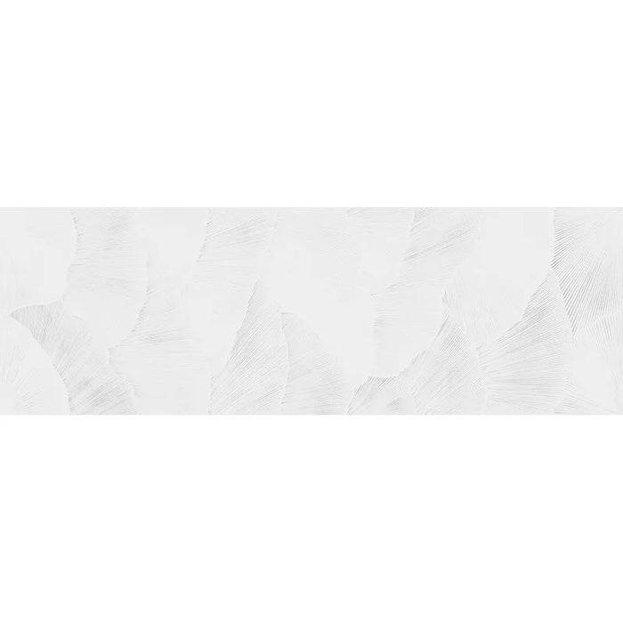 Impressions Ceramic Ginkgo White Tile Matte 1
