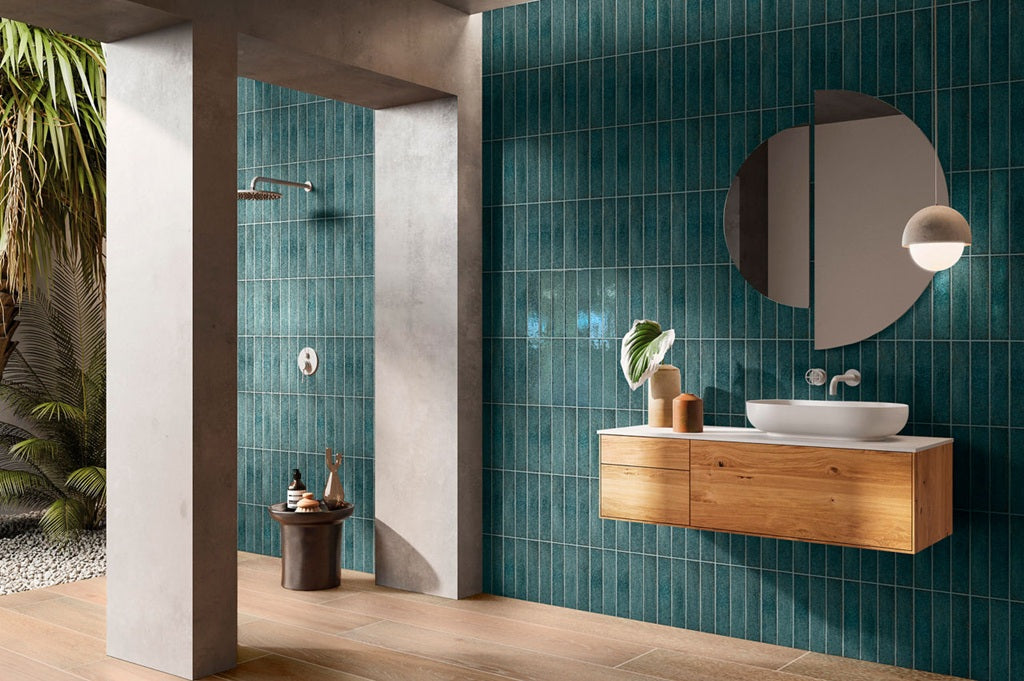 Iridescent Isles Porcelain Seaweed IR23 Tile Glossy 4