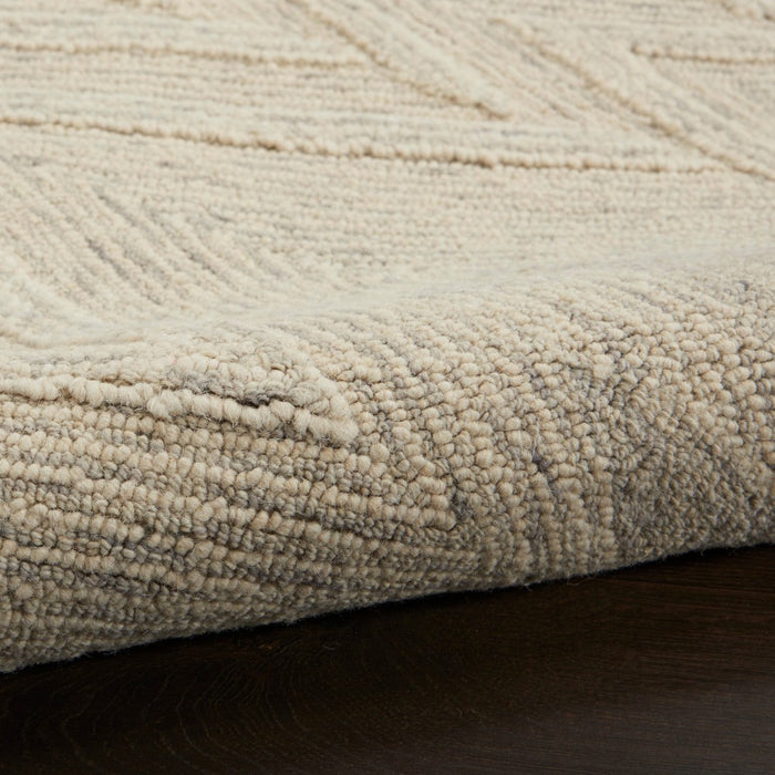 Interlock Ivory Grey Wool IVGRY