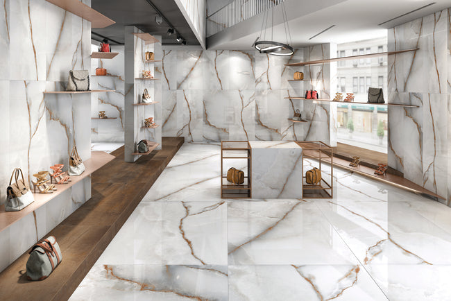 Ice Onyx Porcelain White Tile Polish 2