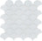 Full Sheet Sample - Aquatica Element Ice Scallop Glass Mosaic - 11.75" x 11.75" Glossy