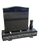 India Black Granite Polished & Natural Cleft Headstone with Base