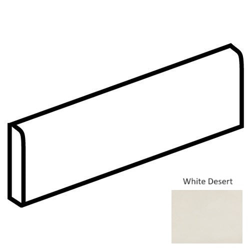 Daltile Indoterra IN41 White Desert Matte Porcelain Bullnose — Stone ...