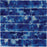 Full Sheet Sample - Aquatica Flower Iris Glass Mosaic - 2" x 2" x 8 MM Glossy