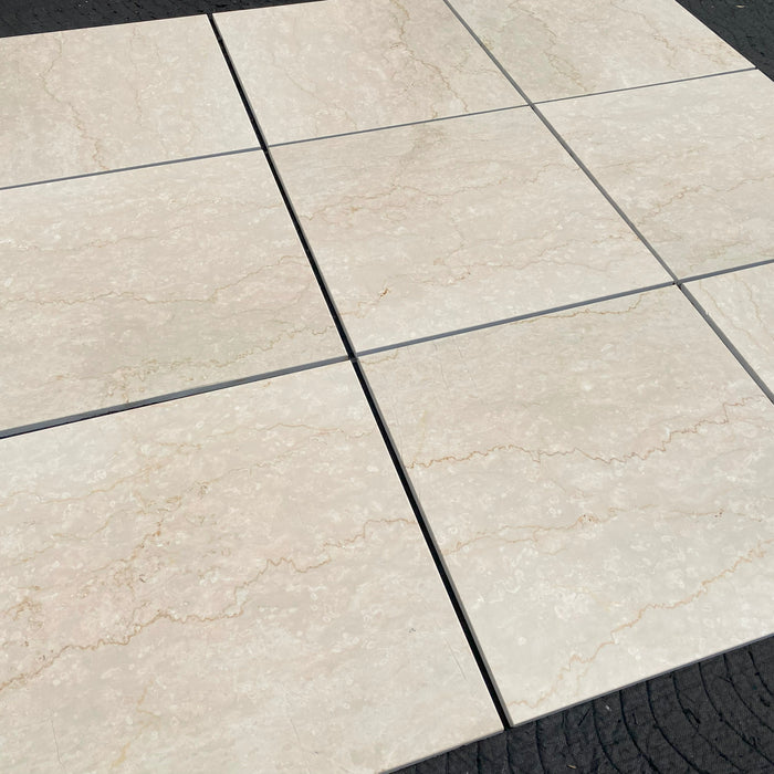 Botticino Fiorito Marble Tile - 12" x 12" x 3/8" Polished