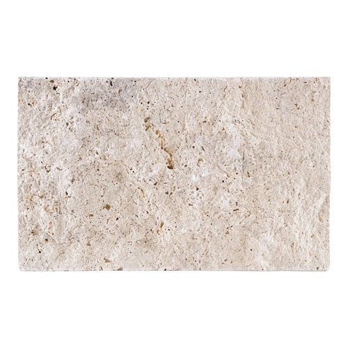Split Face Ivory Travertine Veneer - 12" x 24"