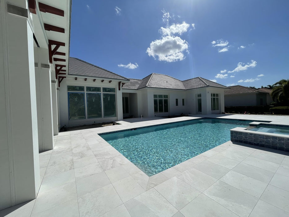 Ivory Beige Sandblasted Marble Paver 2