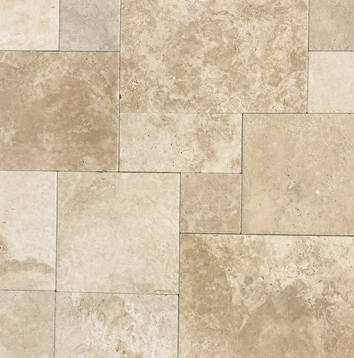 Ivory Cross Cut Brushed Travertine Pattern