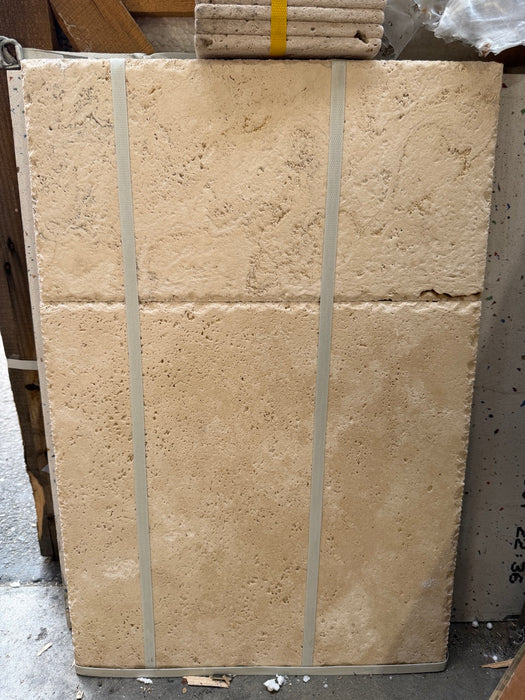 Ivory Cross Cut Travertine Pattern - Brushed