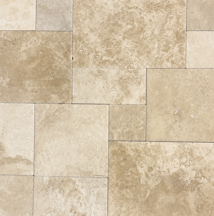 Ivory Cross Cut Brushed Travertine Pattern