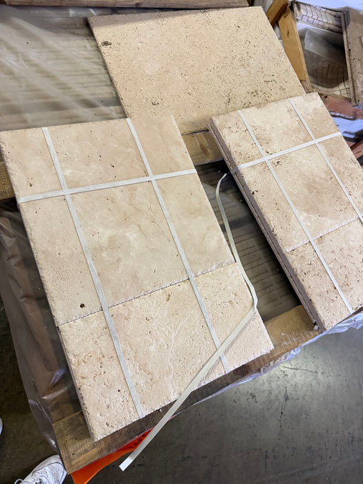 Ivory Cross Cut Travertine Pattern - Brushed 6