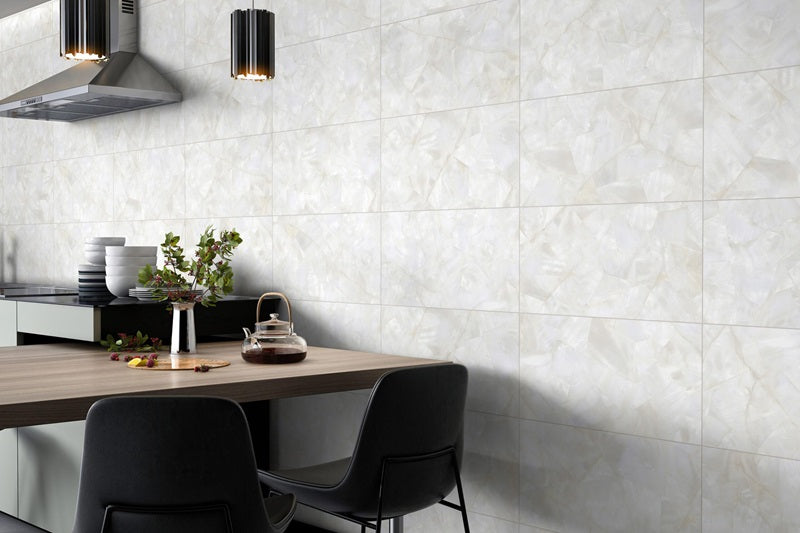 Mother Of Pearl Porcelain Ivory MTLMOPE Tile Matte 2