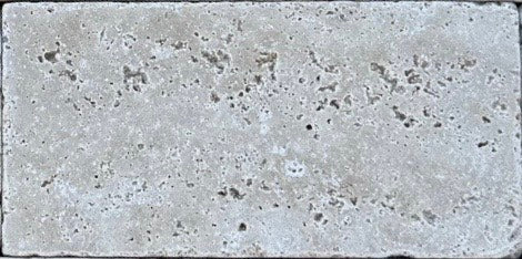 Full Tile Sample - Ivory Travertine Tile - 4" x 4" x 3/8" Tumbled