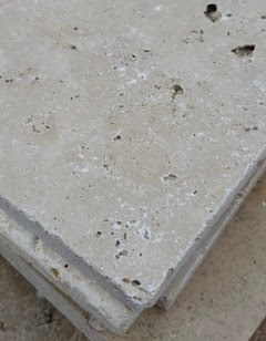 Ivory Cross Cut Travertine Tumbled Versailles Pattern