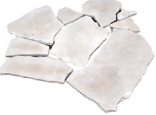 Ivory Travertine Flagstone - Tumbled