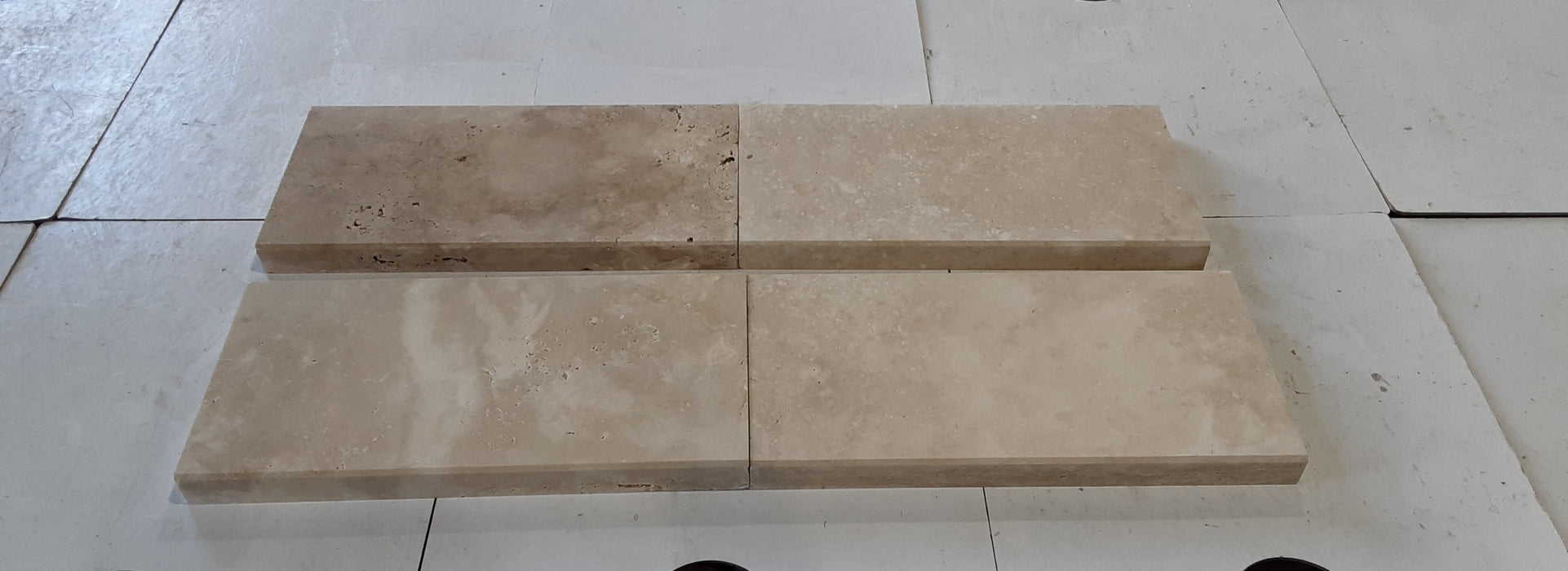 Ivory Travertine Wall Cap Filled & Honed 1