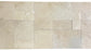 Ivory Select Cross Cut Tumbled Travertine Paver Versailles Pattern