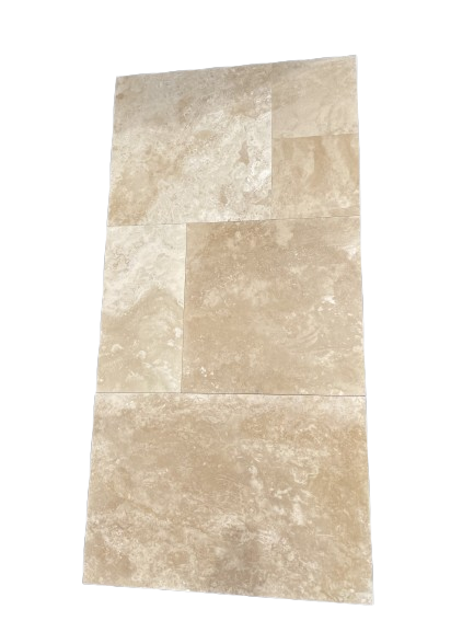 Ivory Honed Travertine Pattern - Various Sizes x 1/2"
