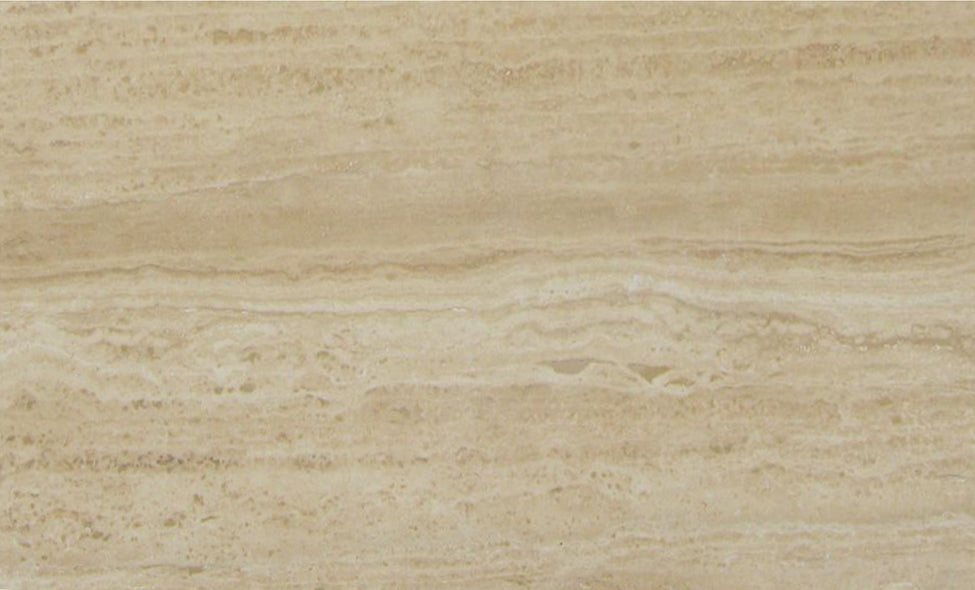 Full Tile Sample - Ivory Vein Cut Travertine Tile - 6" x 24" x 1/2" Filled & Honed