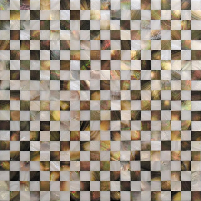 Checked Pearl Shell Mosaic Polished 1