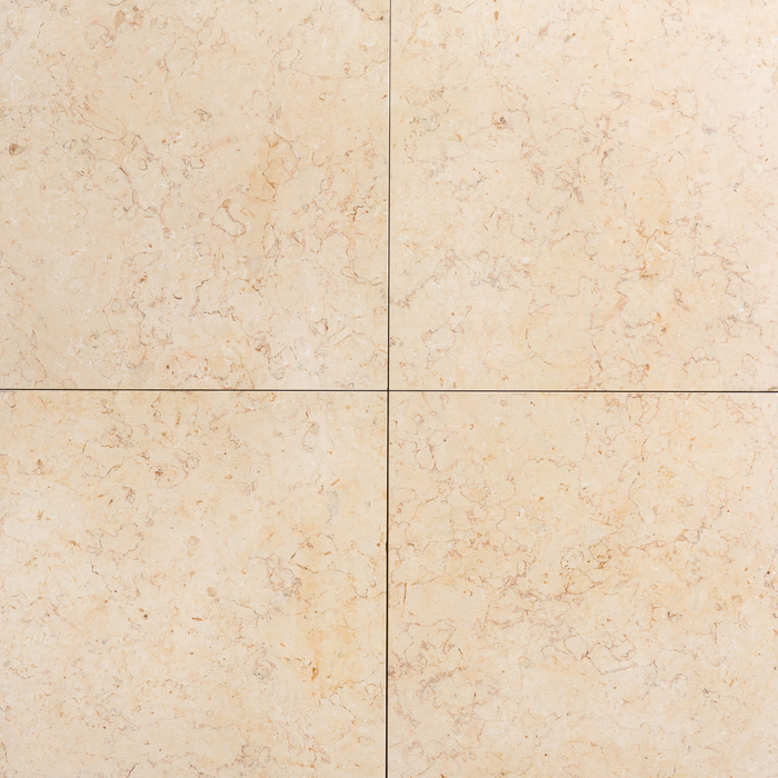 Jerusalem Bone Honed Limestone Tile - 16" x 16"