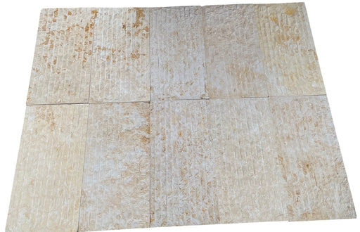 Jerusalem Gold Chiseled Limestone Tile - 12" x 24" x 3/4"