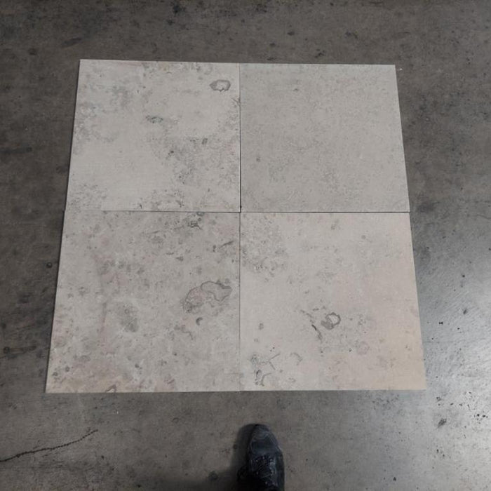 Jura Gray Limestone Tile - 24" x 24" Honed