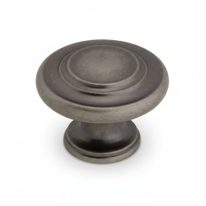 Silverline K2003 Zinc Alloy Cabinet Knob  -  Antique Iron Medium Dark