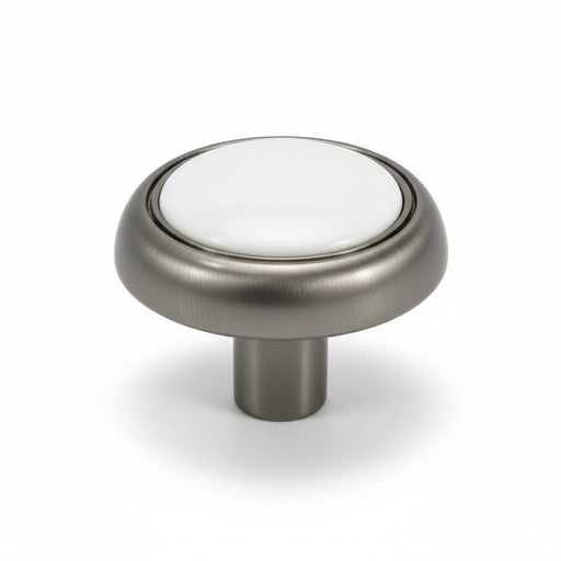 Silverline K2015 Zinck Alloy WT Cabinet Knob White 1