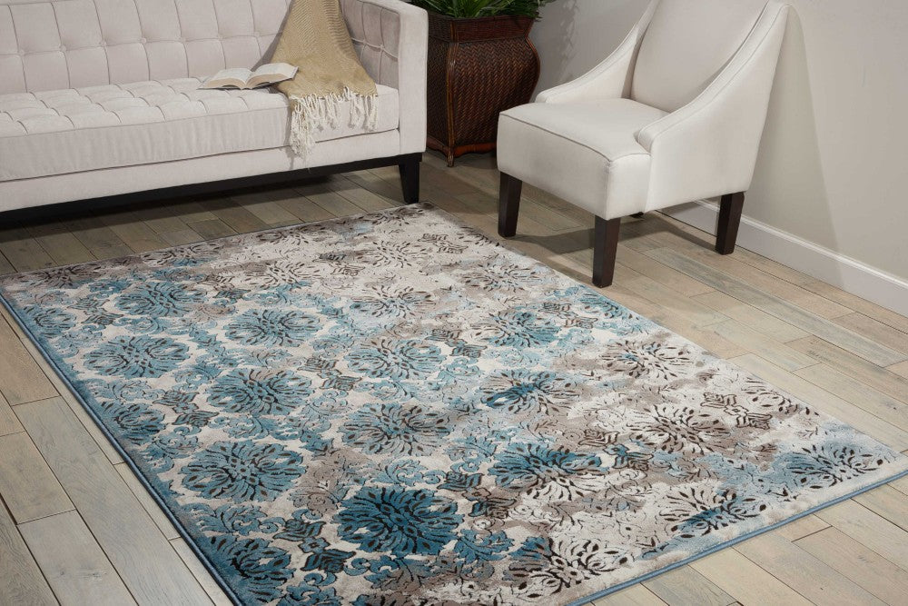 Karma Ivory Blue IVBLU Polypropylene & Polyester