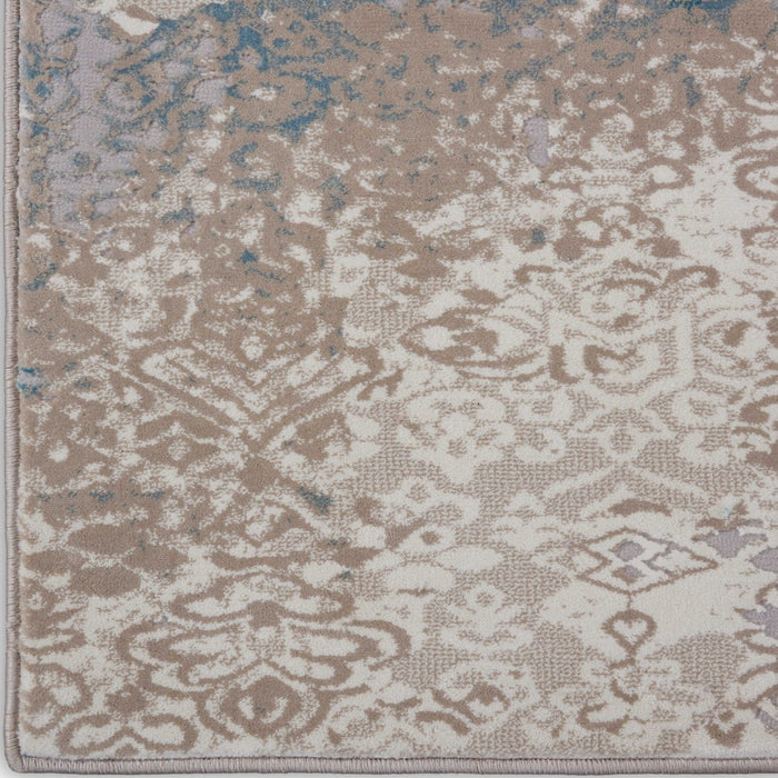 Karma Polypropylene & Polyester Ivory Light Blue IVLTB
