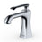 Woodburn Chrome Solid Brass Basin Bathroom Faucet - Single Handle / One Hole with Matching Pop Up Drain