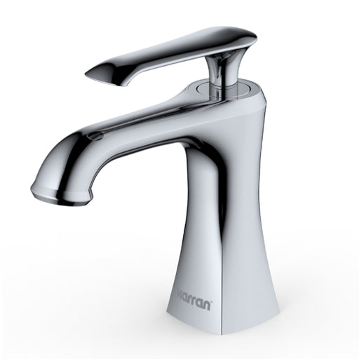 Woodburn Chrome Solid Brass Basin Bathroom Faucet - Single Handle / One Hole with Matching Pop Up Drain