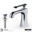 Woodburn Chrome Solid Brass Basin Bathroom Faucet - Single Handle / One Hole with Matching Pop Up Drain