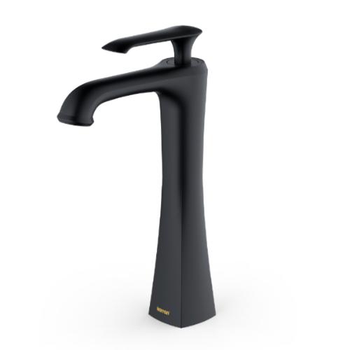 Woodburn Solid Brass Matte Black Bathroom Faucet 1