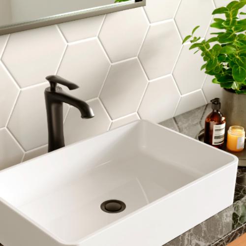 Woodburn Solid Brass Matte Black Bathroom Faucet 3