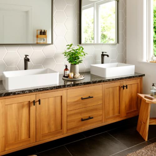 Woodburn Solid Brass Matte Black Bathroom Faucet 6