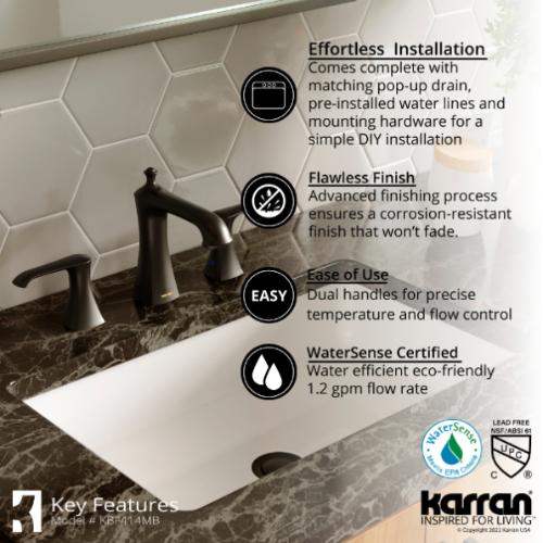 Woodburn Solid Brass Matte Black Bathroom Faucet 5