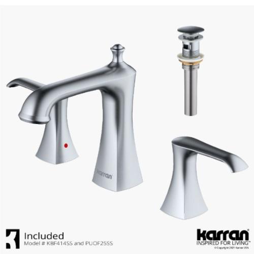 Woodburn Solid Brass Stainless Steel Bathroom Faucet 2