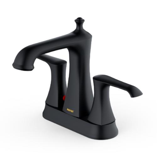 Woodburn Solid Brass Matte Black Bathroom Faucet 1