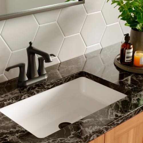 Woodburn Solid Brass Matte Black Bathroom Faucet 3