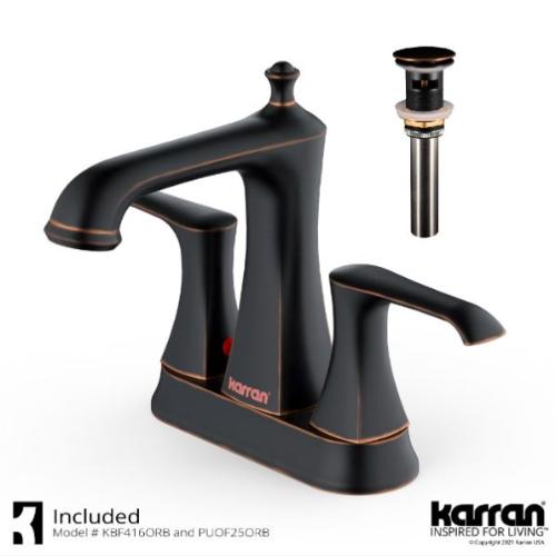 Woodburn Solid Brass Oil Rubbed Bronze Bathroom Faucet 2