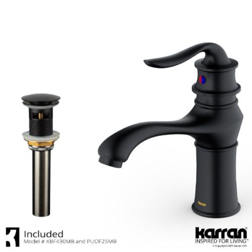 Dartford Solid Brass Matte Black Bathroom Faucet 2