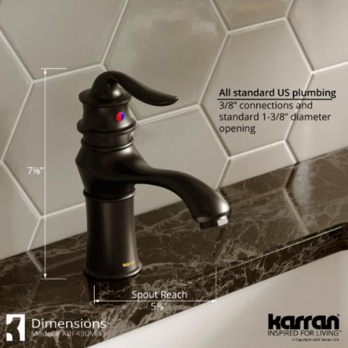 Dartford Solid Brass Matte Black Bathroom Faucet 4