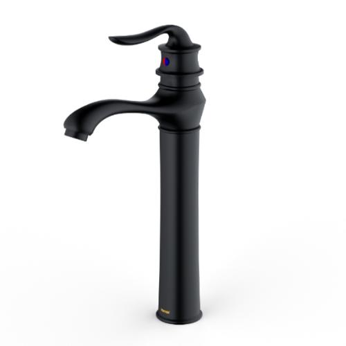 Dartford Solid Brass Matte Black Bathroom Faucet 1
